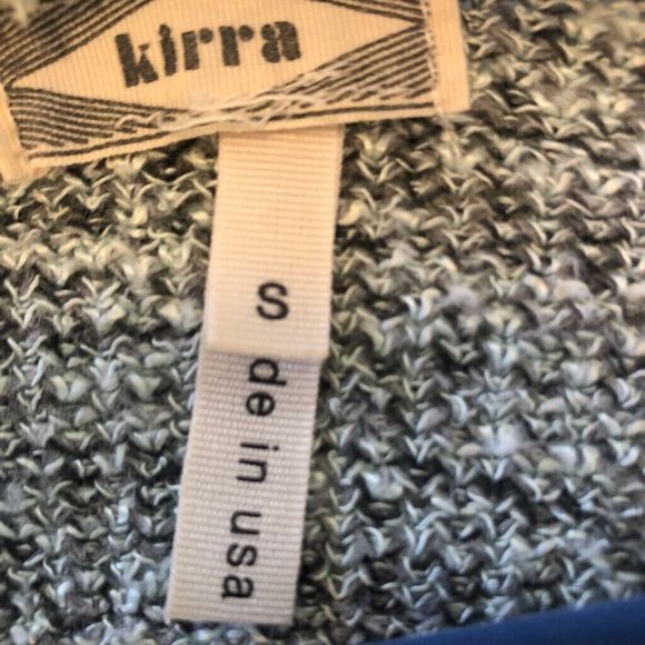 Kirra Womens Cardigan Sweater Gray Marled Short Sleeve Batwing Dolman Knit USA S - Picture 5 of 8